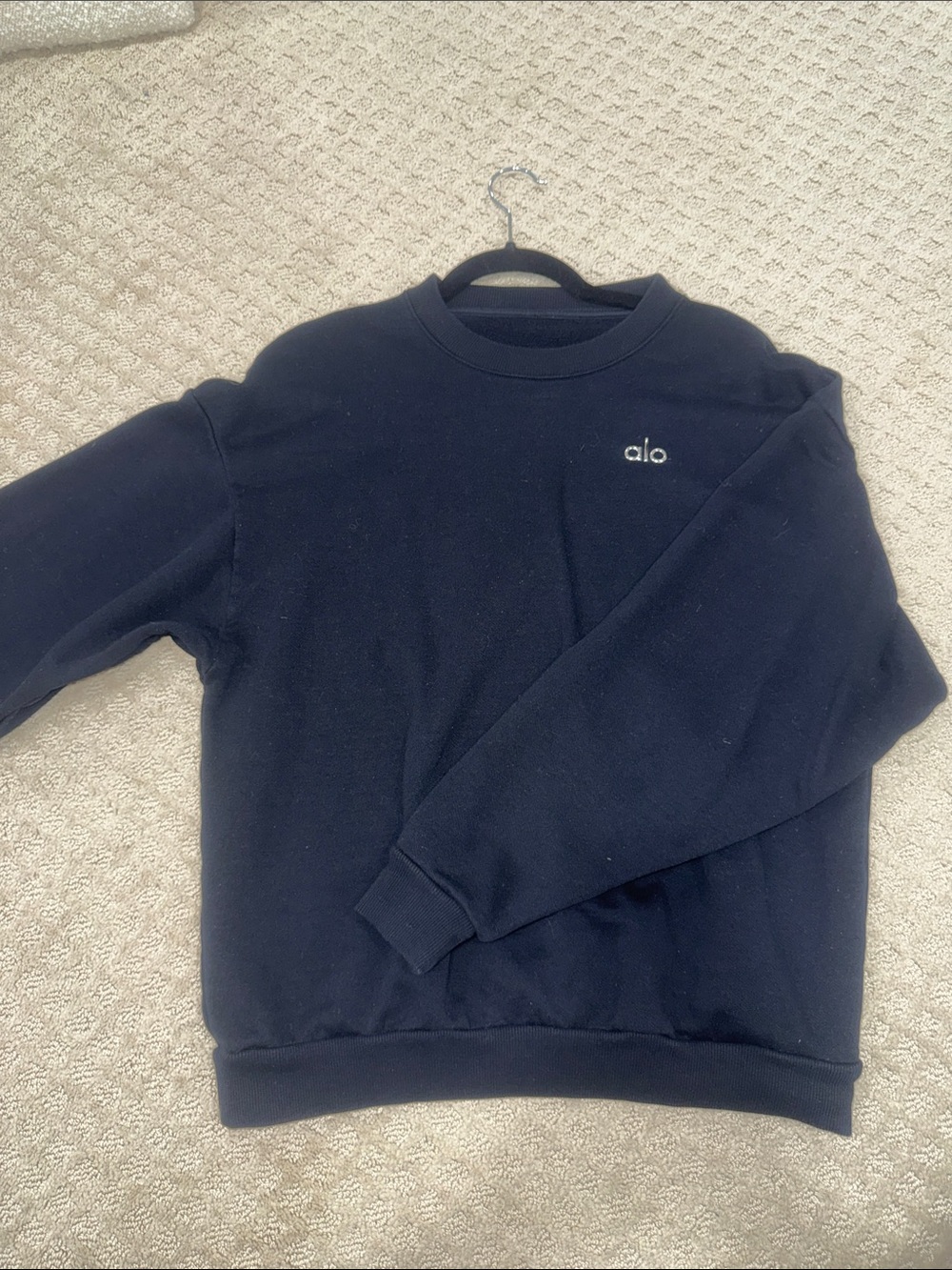 ALO Yoga Women Crewneck Sweatshirt with Silver Logo
